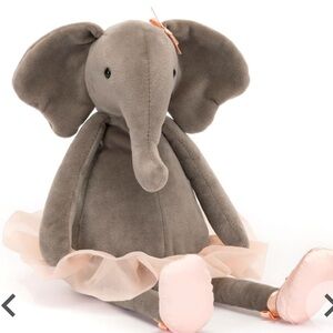 Jellycat dancing Darcy retired Gray Elephant with Pink Tutu
